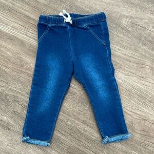 Cat & Jack Baby Girl Pull On Jeggings with Raw Hem Size 12M